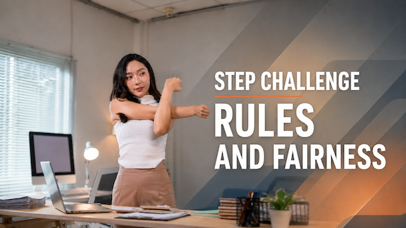 Fair step challenge rules for workplace teams from Pacer for Teams