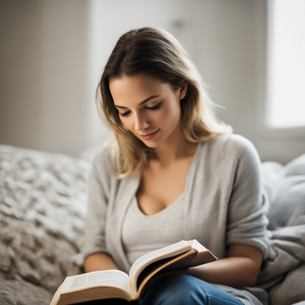 Woman reading a book