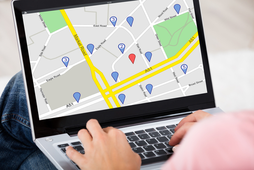 Using computer GPS to plan a route