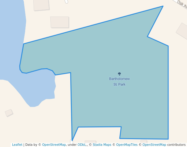 walking in Bartholomew St. Park map in Peabody