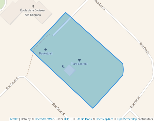 walking in Parc Lacroix map in Mirabel