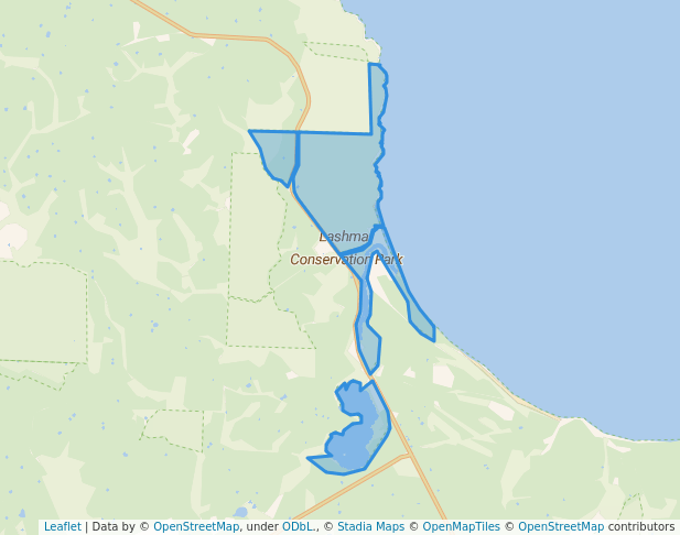 walking in Lashmar Conservation Park map in Ironstone