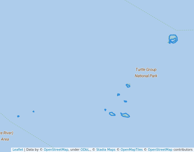 walking in Turtle Group National Park map in Lizard