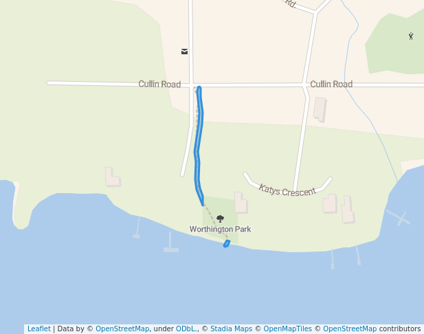 walking in Worthington Road Beach Access map in Shawnigan Lake