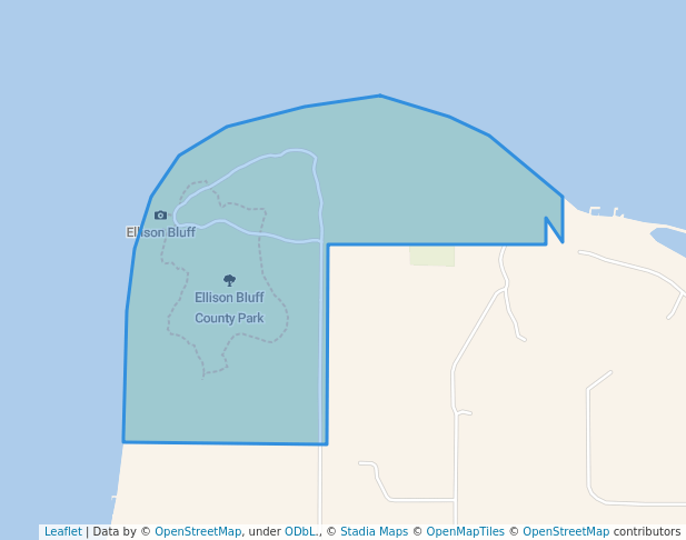 walking in Ellison Bluff County Park map in Ellison Bay