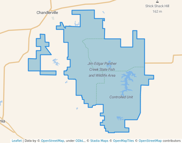 walking in Panther Creek State Park map in Township of Panther Creek