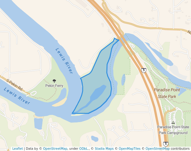 walking in Two Forks Wildlife Area map in Woodland