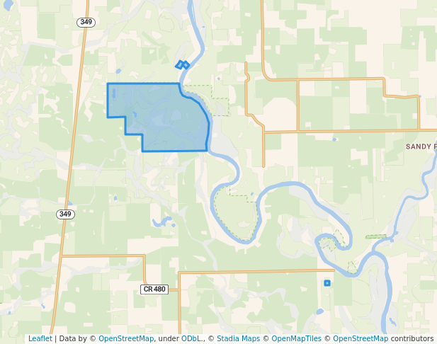 walking in Grady Conservation Area map in Branford