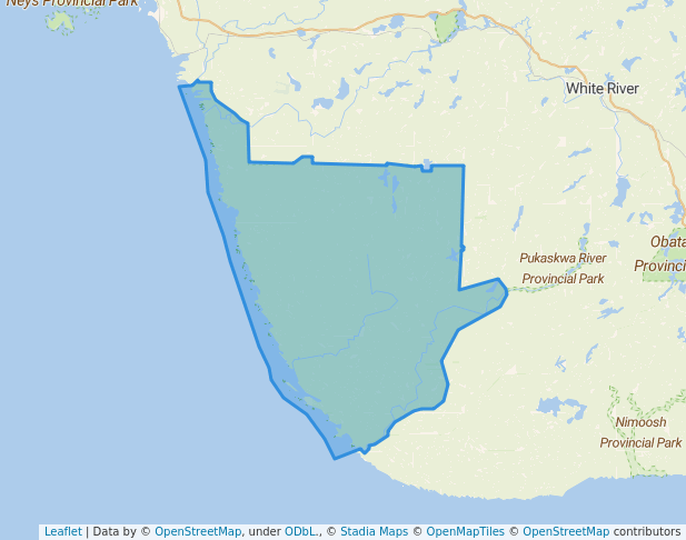 Pukaskwa National Park in Heron Bay | Map and Routes