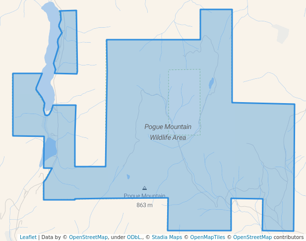 walking in Pogue Mountain Wildlife Area map in Okanogan
