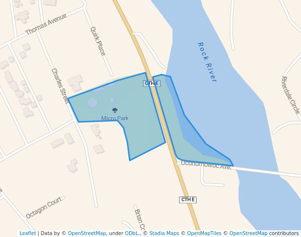 walking in Micro Park map in Watertown