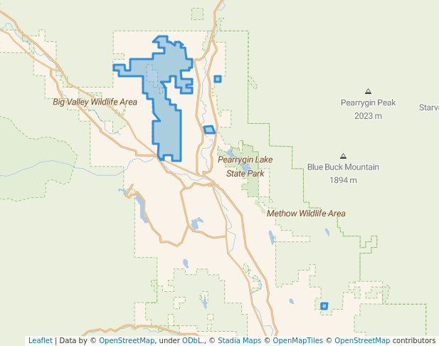 walking in Rendezvous Wildlife Area map in Winthrop