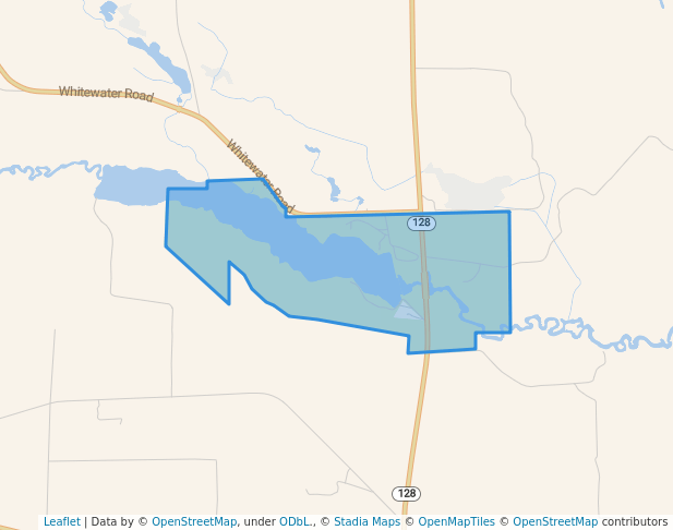 walking in Whitewater State Park map in Oglethorpe