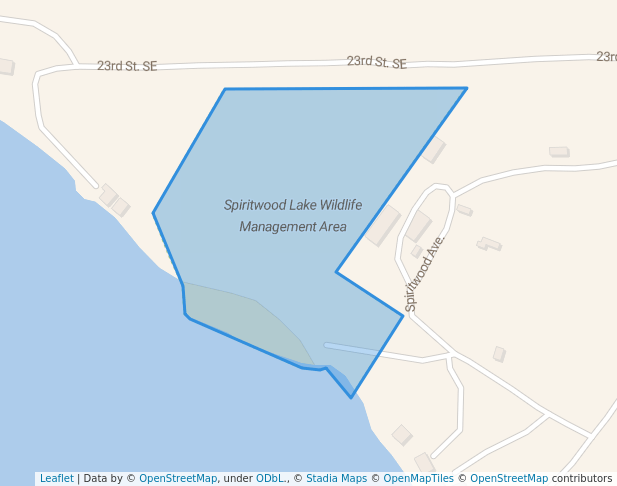 walking in Spiritwood Lake Wildlife Management Area map in Jamestown
