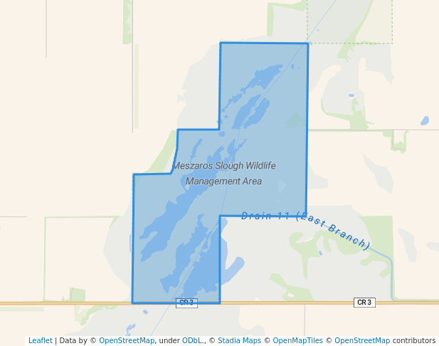 walking in Meszaros Slough Wildlife Management Area map in Cogswell