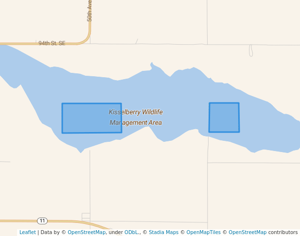 walking in Kisselberry Wildlife Management Area map in Ashley