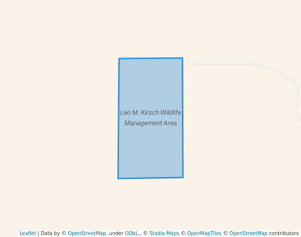 walking in Leo M. Kirsch Wildlife Management Area map in Crystal Springs
