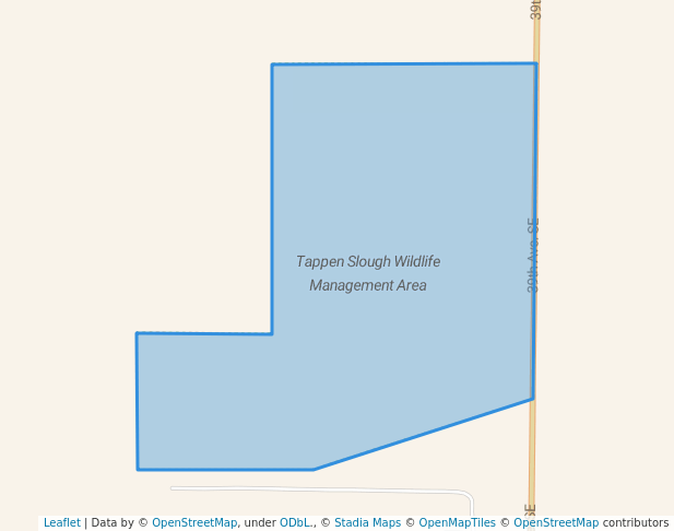 walking in Tappen Slough Wildlife Management Area map in Tappen
