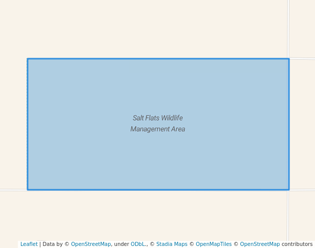 walking in Salt Flats Wildlife Management Area map in Noonan