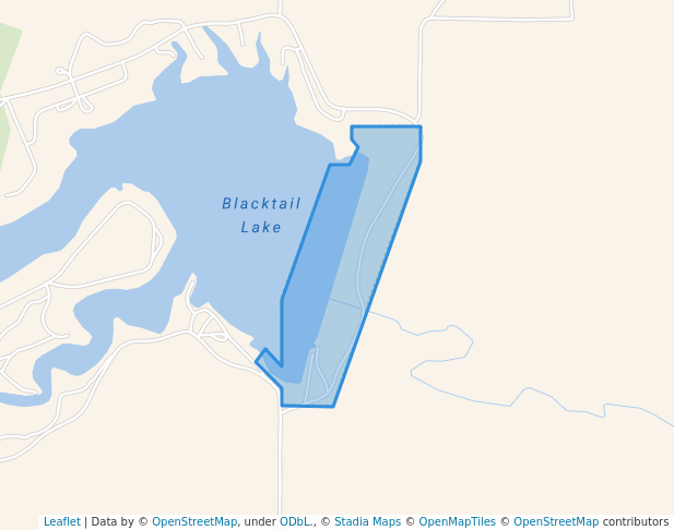 walking in Blacktail Dam Wildlife Management Area map in Williston