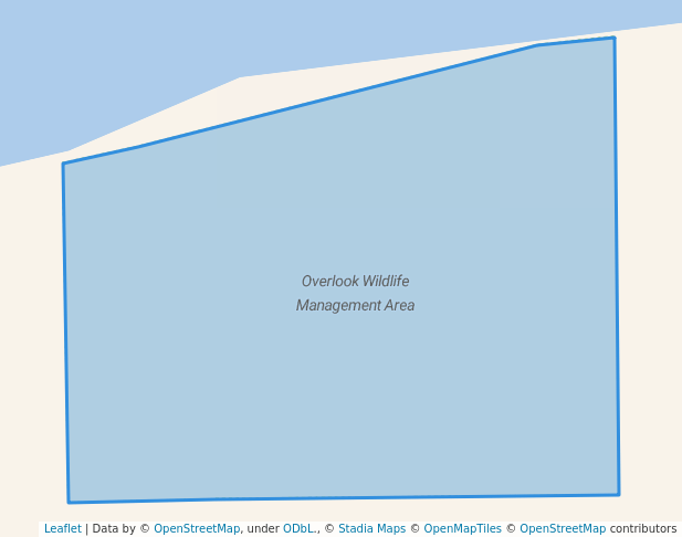 walking in Overlook Wildlife Management Area map in Williston