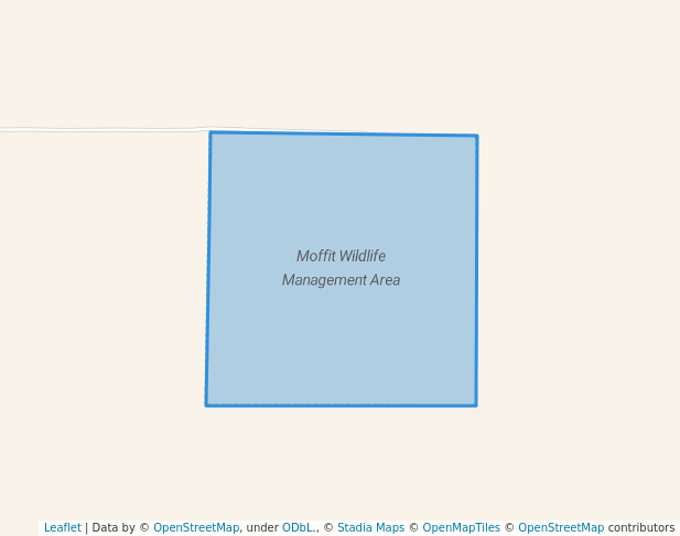 Moffit Wildlife Management Area in Moffit | Map and Routes