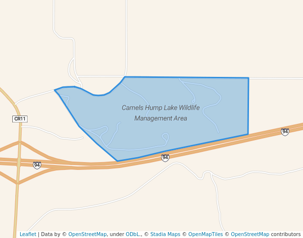Camels Hump Lake Wildlife Management Area in Sentinel Butte | Map and ...