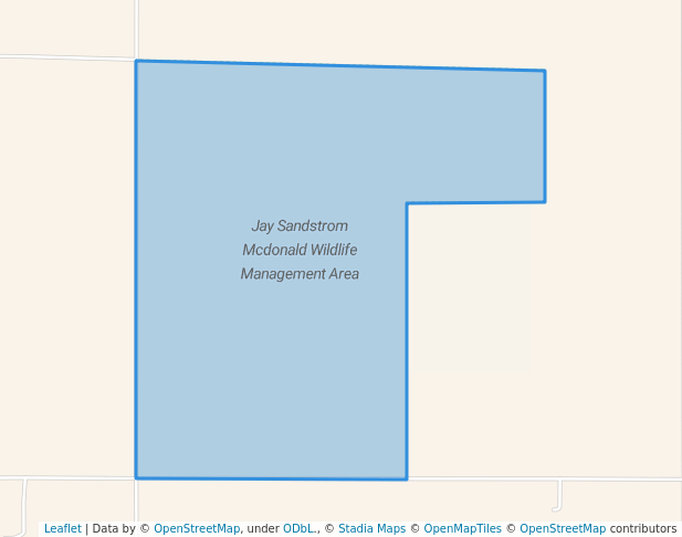 walking in Jay Sandstrom Mcdonald Wildlife Management Area map in Hamberg