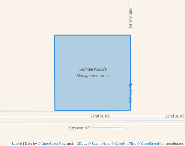 walking in Heimdal Wildlife Management Area map in Hamberg
