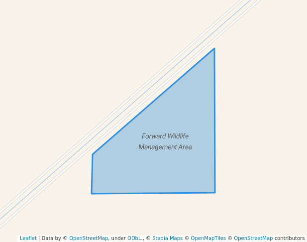 walking in Forward Wildlife Management Area map in Hamberg