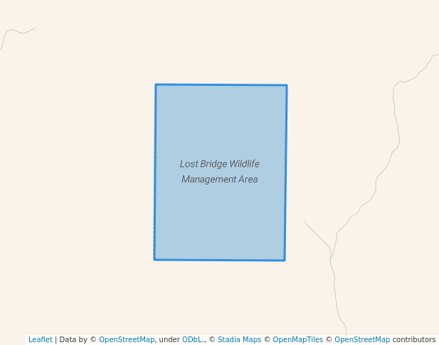 walking in Lost Bridge Wildlife Management Area map in Watford City