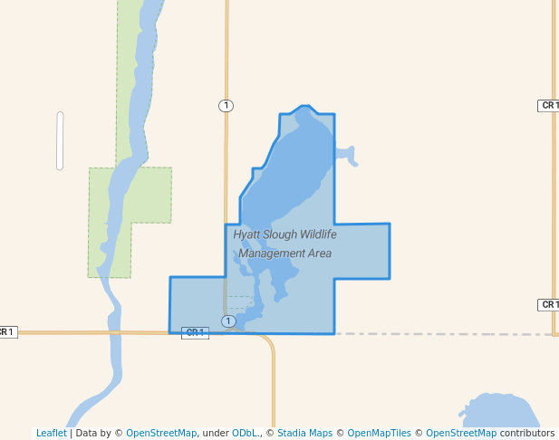 walking in Hyatt Slough Wildlife Management Area map in Guelph
