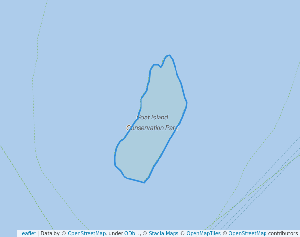 walking in Goat Island Conservation Park map in Lytton