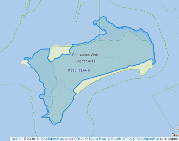 walking in Teerk Roo Ra National Park map in Lamb Island