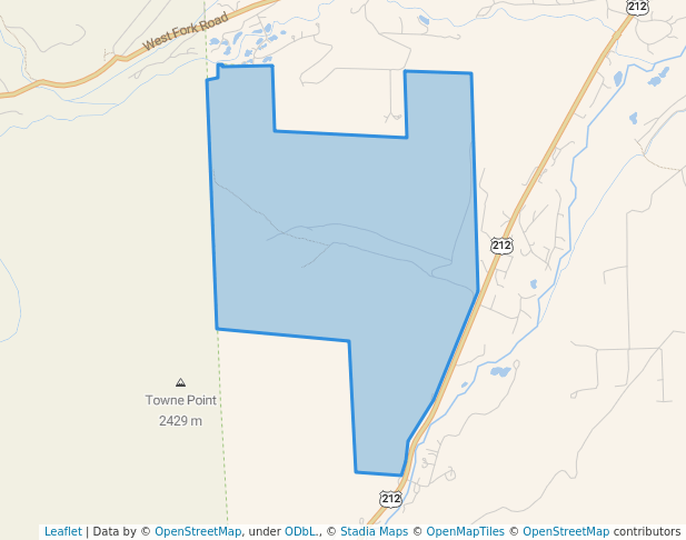 walking in Silver Run Wildlife Management Area map in Red Lodge