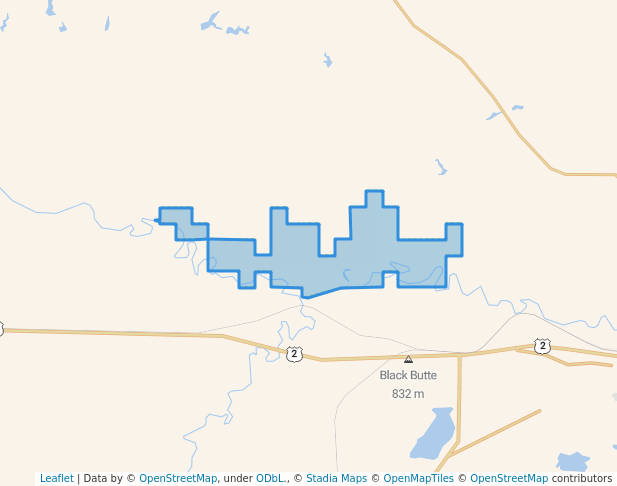 walking in Rookery Wildlife Management Area map in Havre