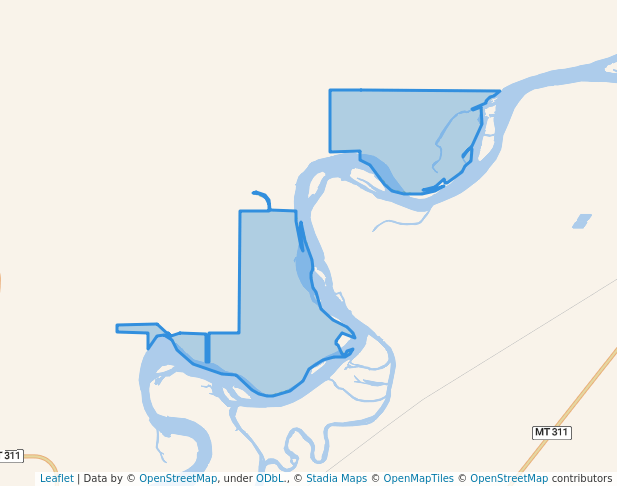walking in Isaac Homestead Wildlife Management Area map in Hysham