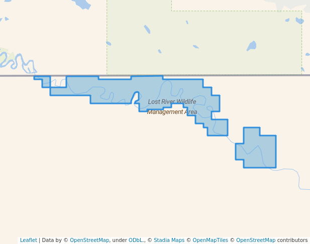 walking in Lost River Wildlife Management Area map in Havre