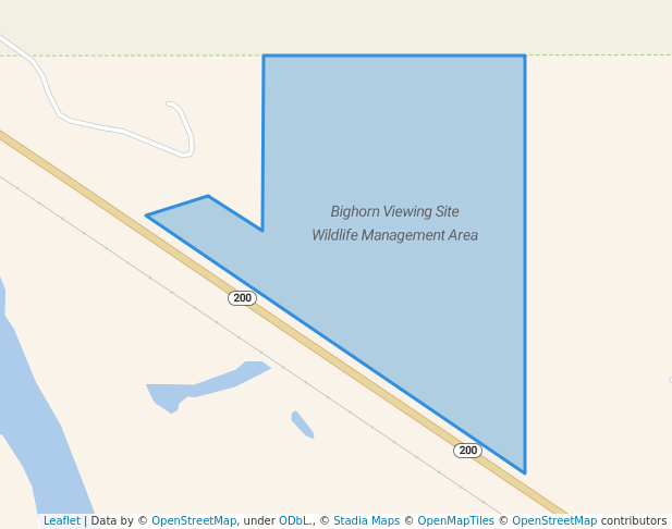walking in Bighorn Viewing Site Wildlife Management Area map in Thompson Falls