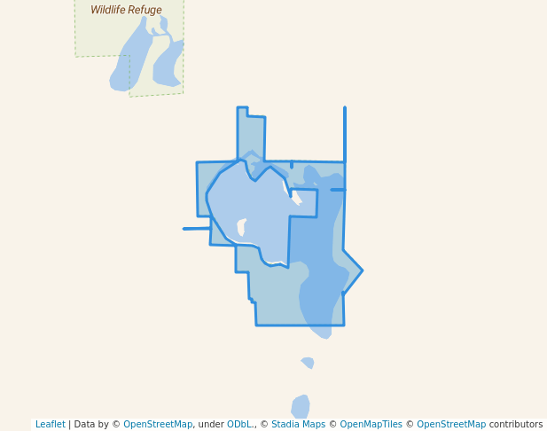 walking in Big Lake Wildlife Management Area map in Molt