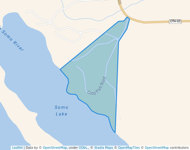 walking in Brantwood Coop Park map in Tomahawk