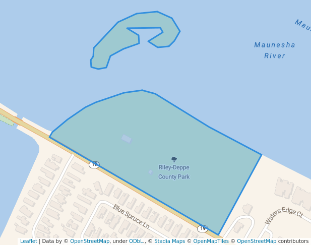 walking in Riley-Deppe County Park map in Marshall