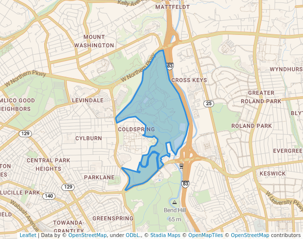 walking in Cylburn Arboretum map in Baltimore