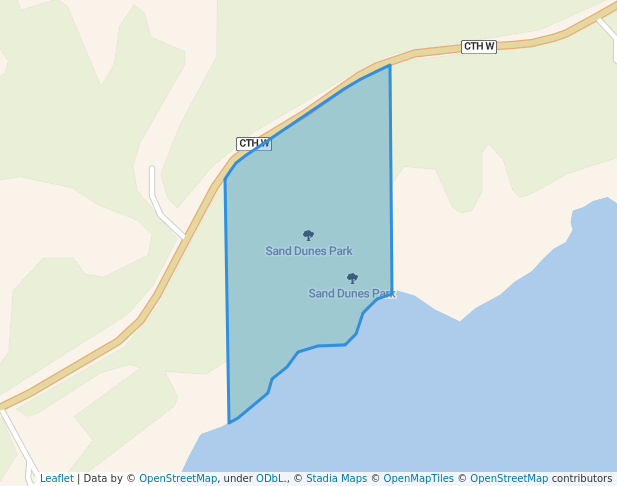 walking in Sand Dunes Park map in Washington