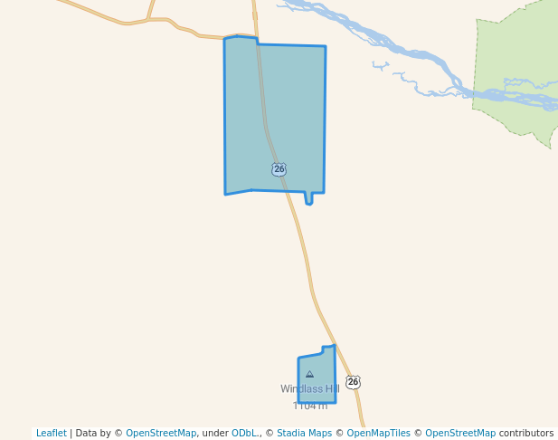 walking in Ash Hollow State Historical Park map in Big Springs