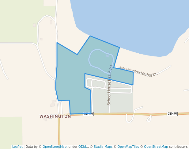 walking in School House Beach Park map in Washington