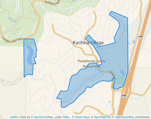 walking in Pumphouse County Natural Area map in Flagstaff