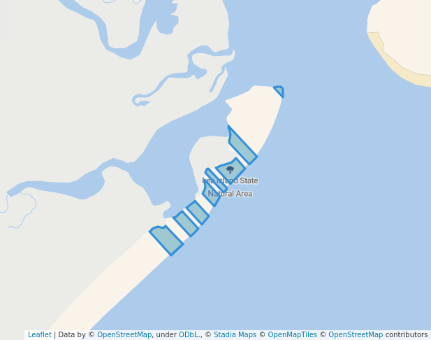 walking in Lea Island State Natural Area map in Hampstead