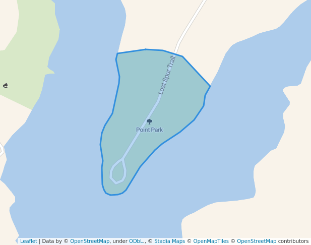 walking in Point Park map in Holly Lake Ranch