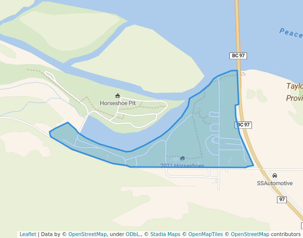 walking in Peace Island Park map in Taylor